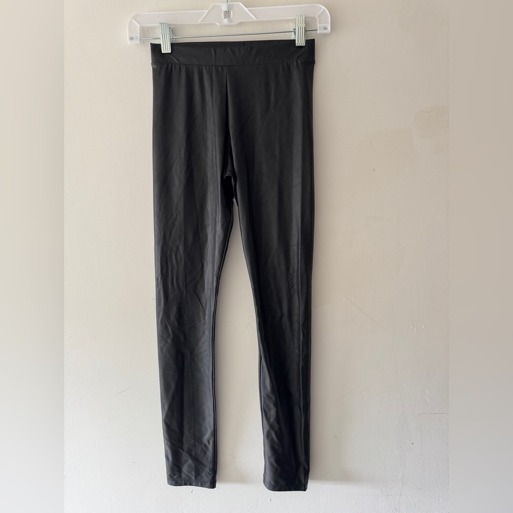 Calzedonia‎ Black Faux Leather Shiny Leggings